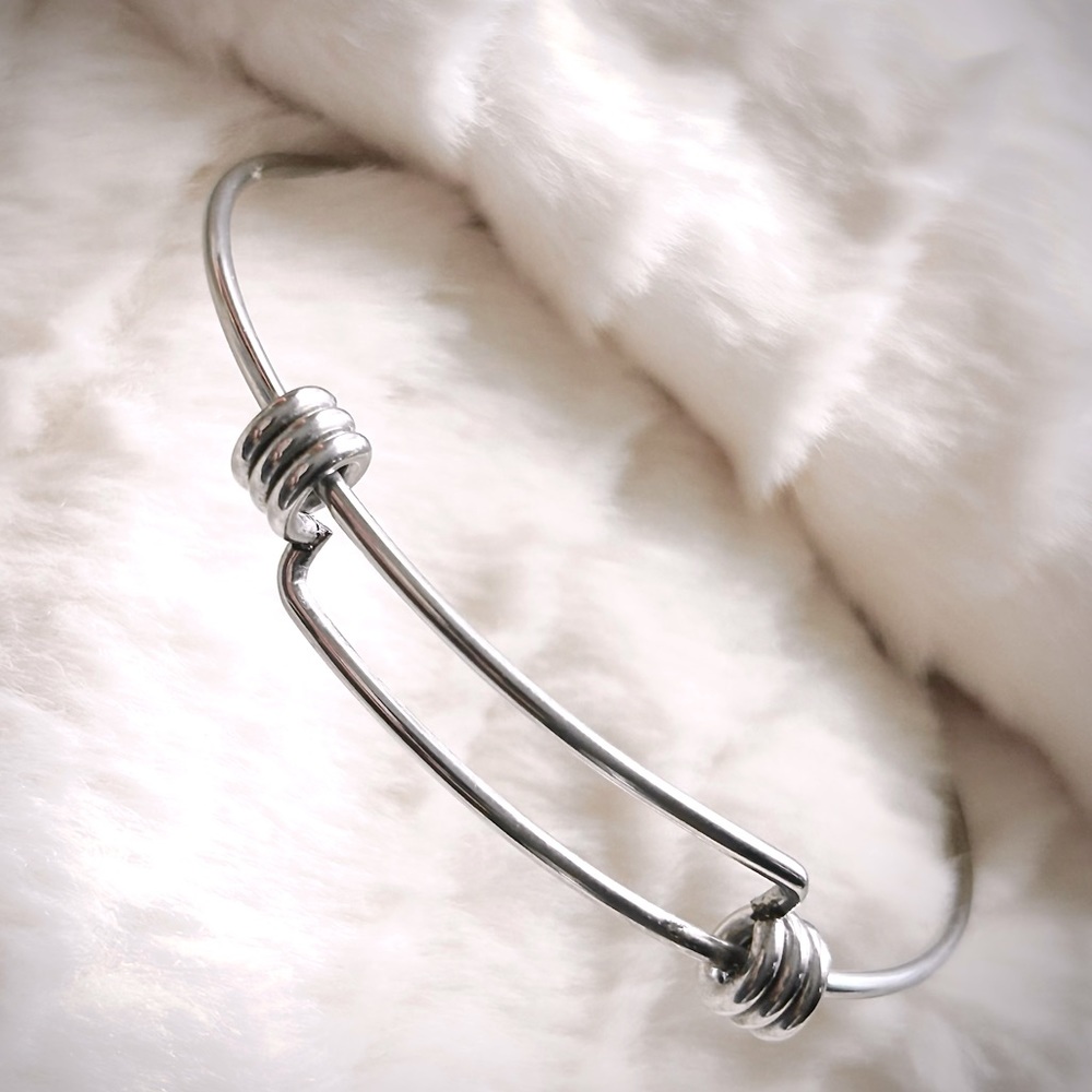 NWT Belk Silverworks Stainless Steel Bangle Adjustable Bracelet